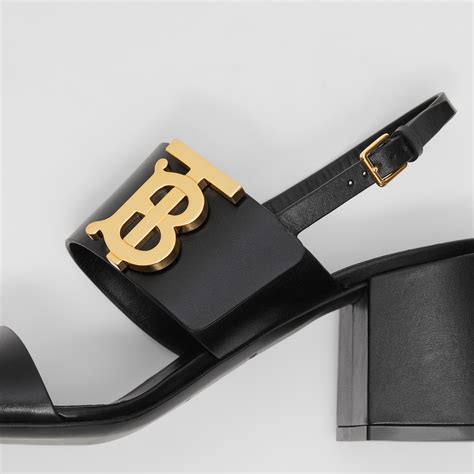 Burberry style heel sandals